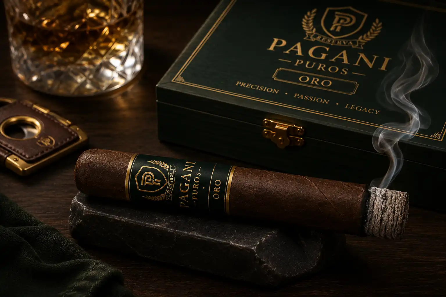 Oro cigar with box and cutter